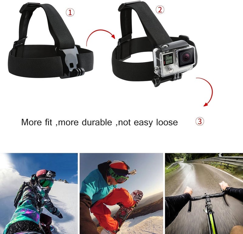 Shoot 10-in-1 Accessory Kit for GoPro Accessories,Action Camera Accessories for GoPro Hero13 12 11 10 9 8 7 6 5 4 3+ 3 Hero Session 5 Black AKASO EK7000 Apeman SJ4000 5000 6000 DBPOWER AKASO - Image 2